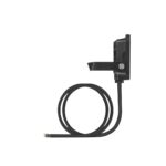 Boîtier noir avec support de fixation et câble d'alimentation