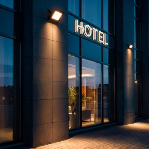 Projecteur LED 150W Dimmable TRIAC 170 lm/W IP65 ELEGANCE Slim PRO Noir Blanc chaud 30º 3000K