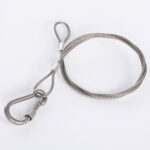 Câble de sécurité en câble acier tressé avec mousqueton et boucle de fixation