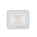 Projecteur LED rectangulaire blanc compact pour éclairage extérieur avec diffuseur en verre à finition mate