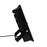 Projecteur LED extérieur noir rectangulaire avec support réglable et câble