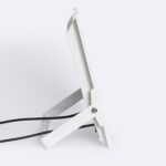 Projecteur LED extérieur slim blanc avec support orientable et câble