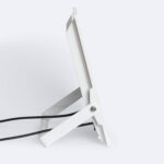 Projecteur LED slim blanc rectangulaire avec support réglable et câble