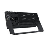 Projecteur LED extérieur noir avec support réglable et boîtier aluminium à ailettes