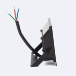 Projecteur LED noir profil plat avec support inclinable et câble à quatre conducteurs