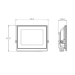 Projecteur LED rectangulaire support mural orientable faible épaisseur pour éclairage extérieur