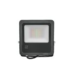 Projecteur LED 20W rectangulaire anthracite, verre dépoli, fixation murale réglable pour extérieur