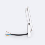 Projecteur LED blanc profil fin avec support réglable et câble trois conducteurs pour installation extérieure