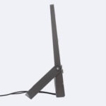 Projecteur LED rectangulaire gris anthracite en métal, support articulé réglable pour fixation extérieure