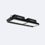 Projecteur LED noir rectangulaire double module, dissipateur alu et support orientable pour extérieur