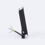 Projecteur LED extérieur noir profil slim avec câble apparent et support orientable