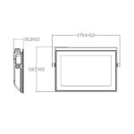 Projecteur LED extérieur rectangulaire slim avec support de fixation et profil plat