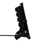 Projecteur LED extérieur noir profil plat support réglable et câble d'alimentation