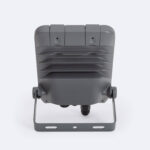 Projecteur LED extérieur gris avec ailettes dissipatrices et support orientable
