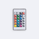 Télécommande IR rectangulaire blanche avec boutons multicolores pour projecteur LED