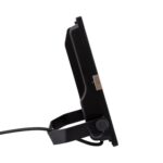 Projecteur LED extérieur slim noir profil mince, support réglable et câble apparent