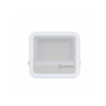 Projecteur LED carré blanc pour extérieur, boîtier plat avec optique rectangulaire et diffuseur