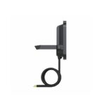 Projecteur LED extérieur noir profil mince, support orientable et câble d'alimentation