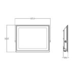 Projecteur LED rectangulaire avec support de fixation latéral, profil plat pour éclairage extérieur
