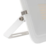 Projecteur LED extra-plat blanc avec boîtier arrondi et support réglable en métal