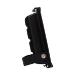 Projecteur LED extérieur noir, boîtier métallique, profil plat, support mural réglable