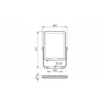 Projecteur LED rectangulaire à profil plat avec support de fixation latéral pour éclairage extérieur