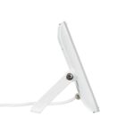 Projecteur LED slim blanc, profil plat, support réglable orientable et câble d'alimentation