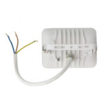 Projecteur LED blanc slim, dos avec dissipateur, câble trois conducteurs et support de fixation murale