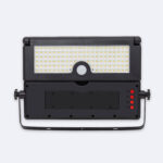 Projecteur LED noir rectangulaire avec détecteur PIR et support mural réglable