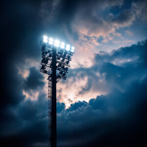 Projecteur LED Stadium Professionnel LUMILEDS 600W Stadium 170lm/W IP66 INVENTRONICS Dimmable 1-10 V Blanc froid 30º 5000K