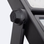 Projecteur LED extérieur, support articulé en métal noir avec molette de réglage d'inclinaison