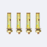 Cheville métallique d'expansion zinguée jaune, lot de 4 avec écrou pour fixation murale