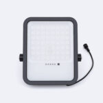 Projecteur solaire LED rectangulaire boîtier noir diffuseur blanc avec câble de connexion et support orientable