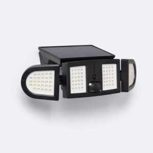 Projecteur Solaire LED 5W IP65 avec Détecteur de Mouvement PIR et Crépusculaire Noir