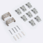 Accessoires de fixation pour réglette étanche, clips plastiques, supports métalliques, vis et chevilles