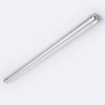 Réglette LED double tube, diffuseur transparent, boîtier blanc allongé