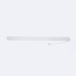 Réglette LED blanche 120 cm, boîtier plastique linéaire étanche, câble d'alimentation visible