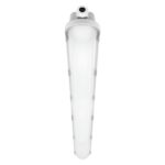 Réglette LED étanche blanche, diffuseur opalin, boîtier polycarbonate allongé, finition mate