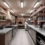 Réglette LED étanche blanche plafond pour cuisine professionnelle