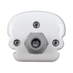 Réglette étanche LED embout de fixation blanc avec presse-étoupe gris hexagonal et trois vis