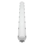 Réglette étanche LED blanche, capot polycarbonate, fixation en surface, profil allongé