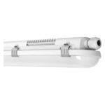 Réglette étanche LED blanche, diffuseur opalin et clips de fixation pour montage en saillie