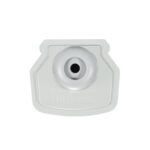 Cache d'extrémité pour réglette LED étanche, plastique blanc avec passe-câble central