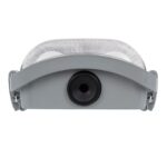 Réglette étanche slim grise 60 cm, embout avec presse-étoupe noir