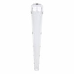 Réglette étanche pour deux tubes LED, boîtier blanc avec diffuseur translucide, longueur 150 cm