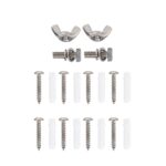 Kit de fixation vis, chevilles et écrous papillon en métal et plastique pour réglette LED