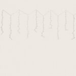 Rideau de guirlande LED blanc à suspendre avec fils lumineux verticaux