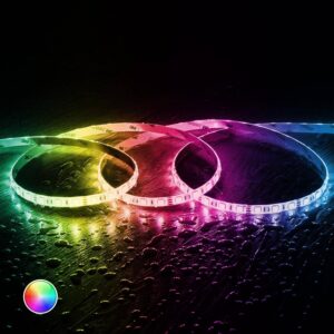 Ruban LED 12V RGB SMD 60 LED/m 5m 10W/m Largeur 12mm Coupe 5cm IP68 SILICONE FLEX