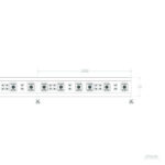 Ruban LED 220V blanc neutre 60 LED/m 4 m, largeur 14 mm, coupe tous les 100 cm, IP65