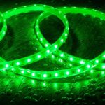 Ruban LED vert étanche 220V SMD2835 60 LED/m largeur 12mm enroulé sur surface humide